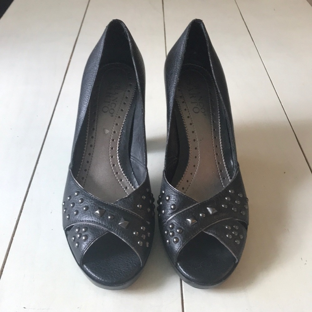 Franco Sarto 7.5 Black platform heel